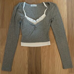 Korean brand henley top